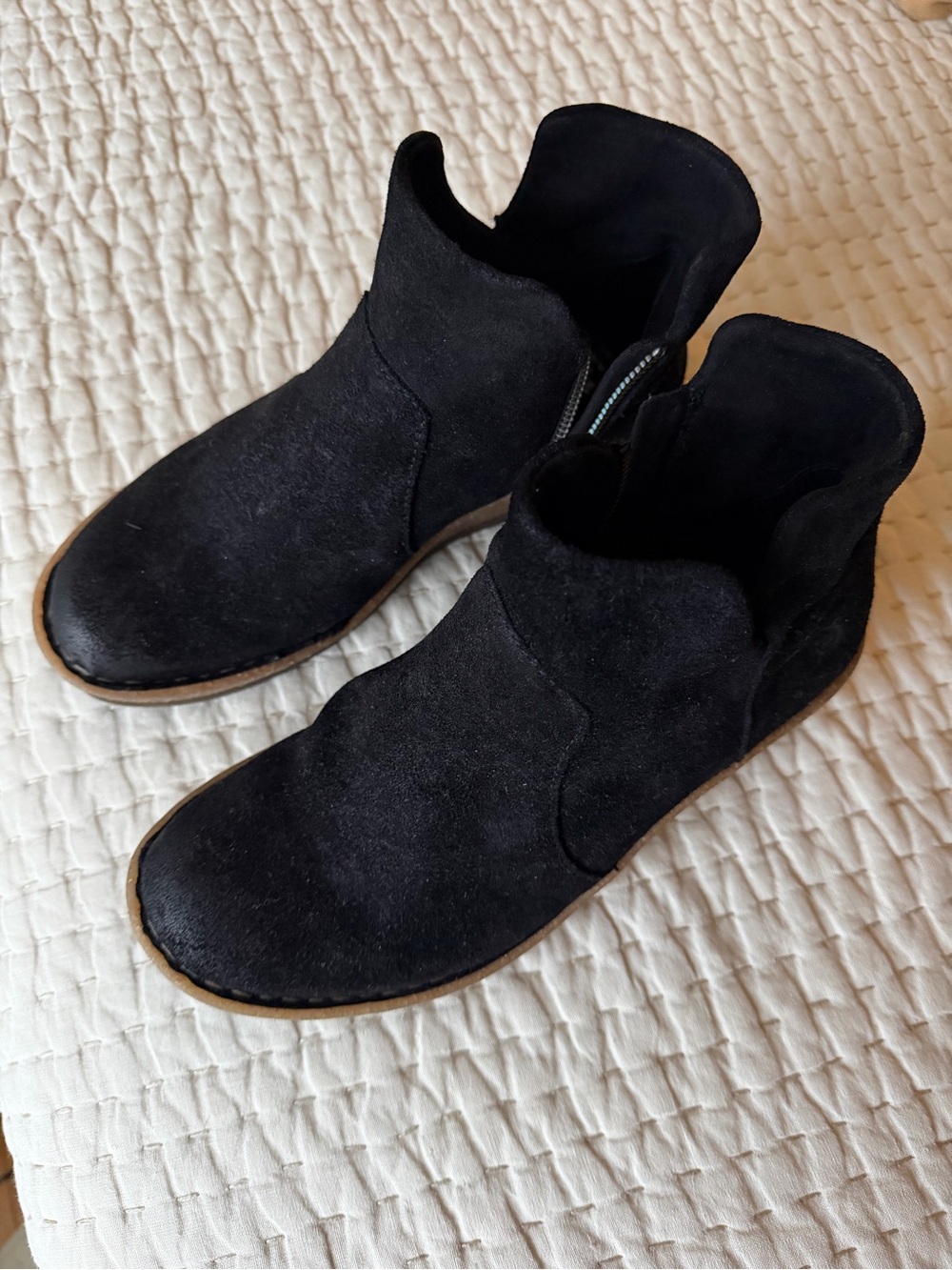 Born Black Suede Ankle Boots